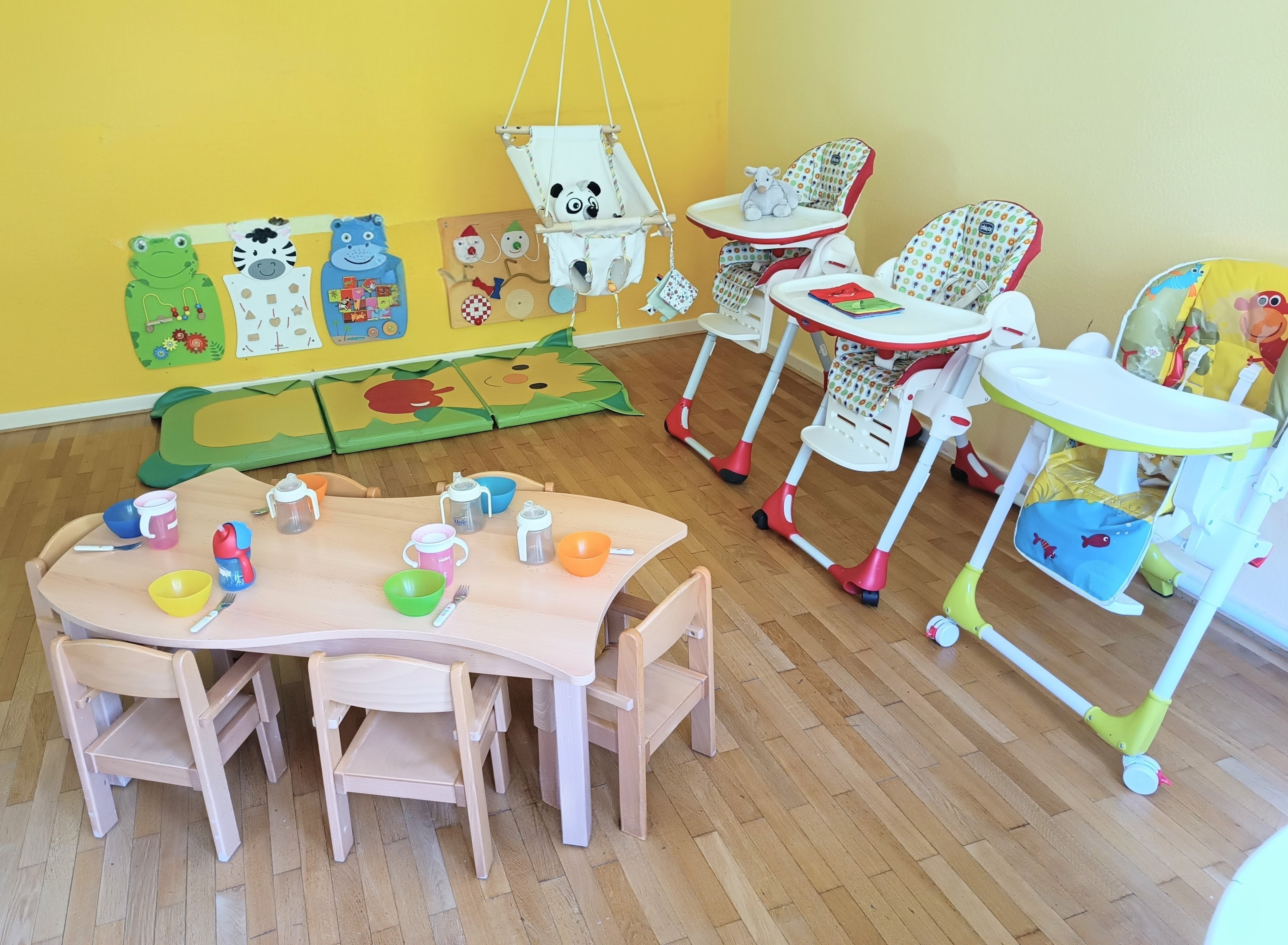 Espace de découverte sensorielle et motrice à la crèche Soleuvre